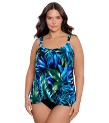 Miraclesuit Women's Plus Size Useppa Dazzle Tankini Top