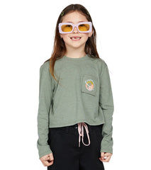Volcom Girls' Pocket Dial Long Sleeve Tee (Big Kid)