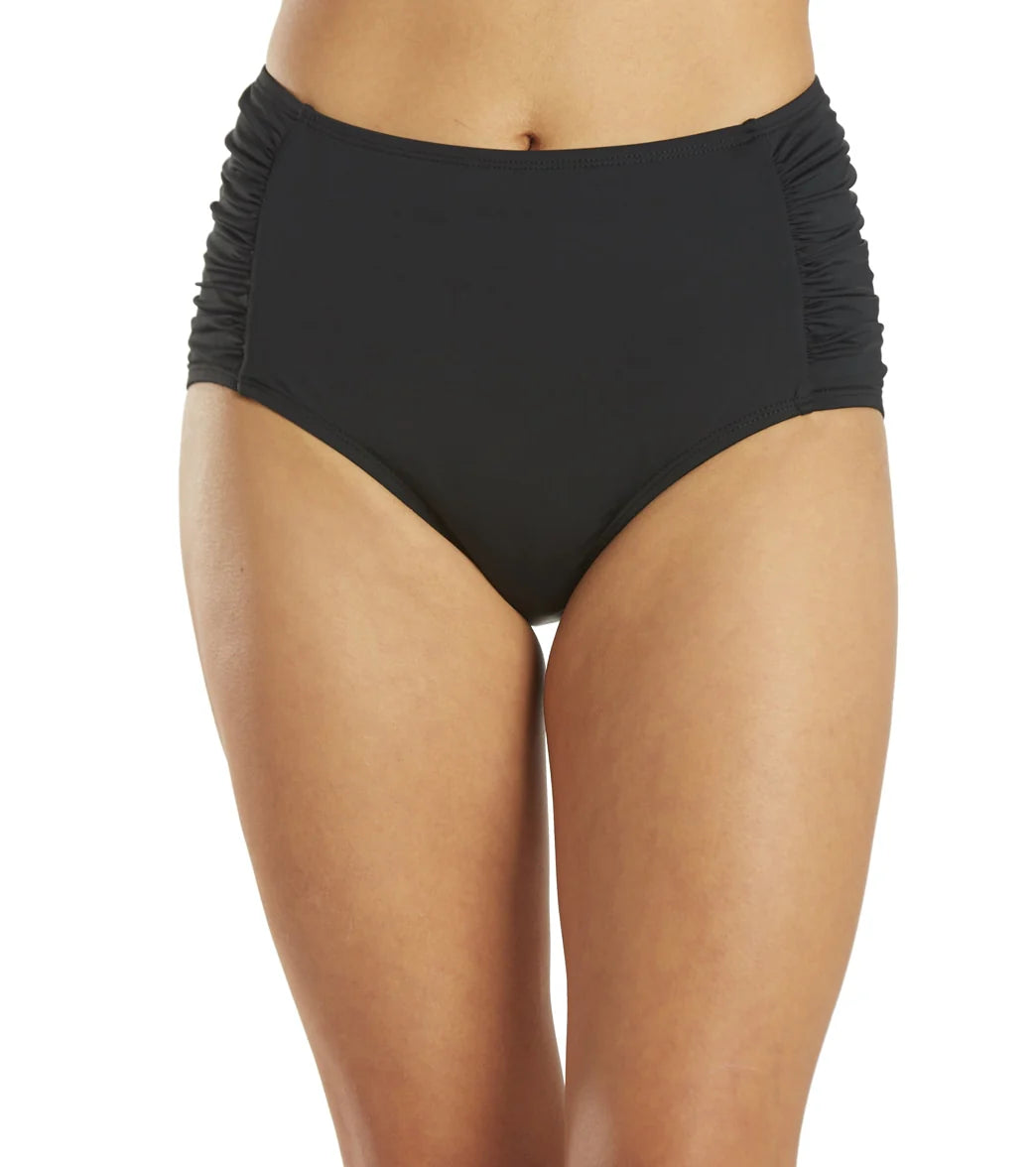 Jantzen Women's Solid Side Shirred Bikini Bottom