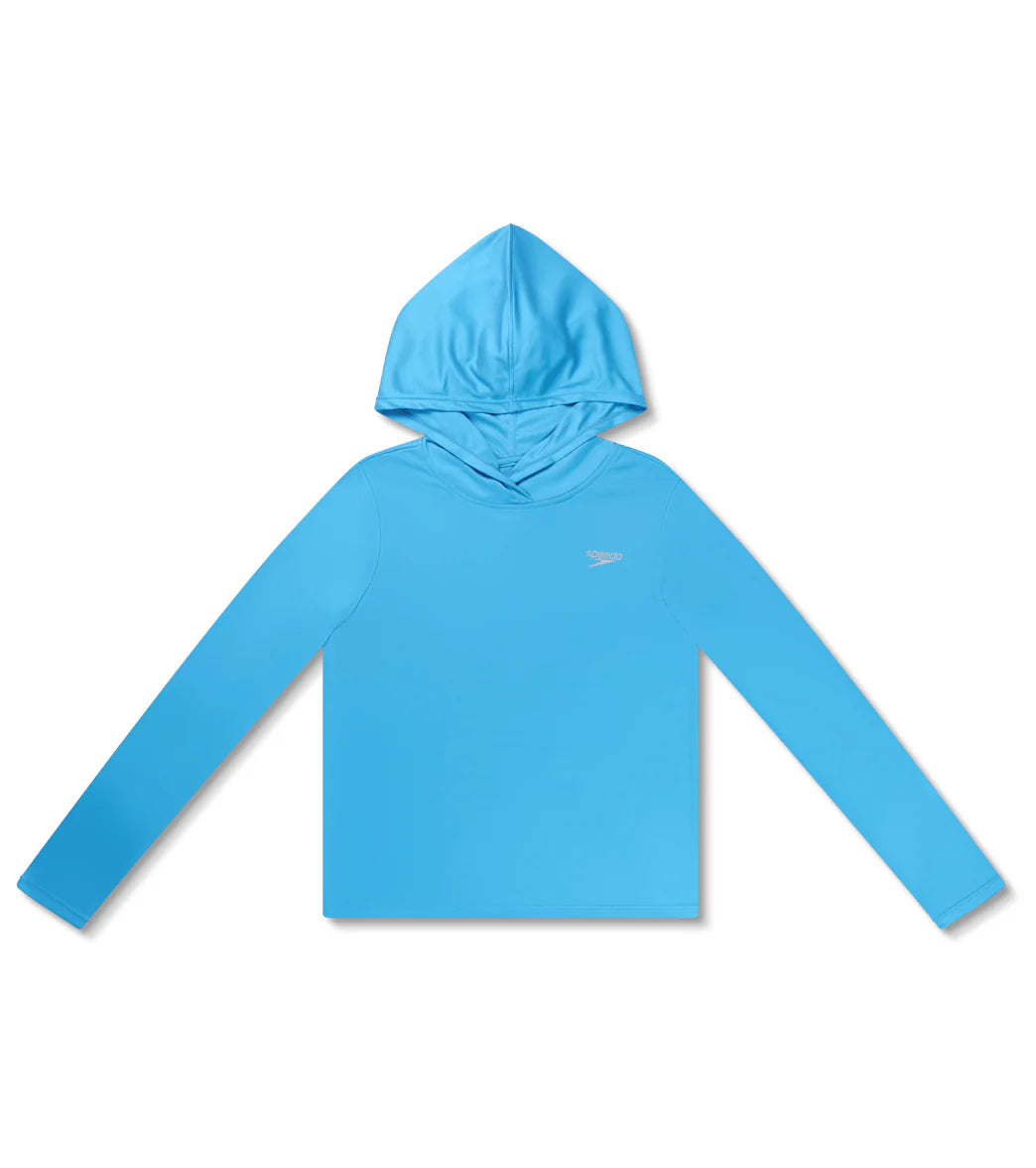 Speedo Girl's Hooded Swim Tee (Little Kid,Big Kid)