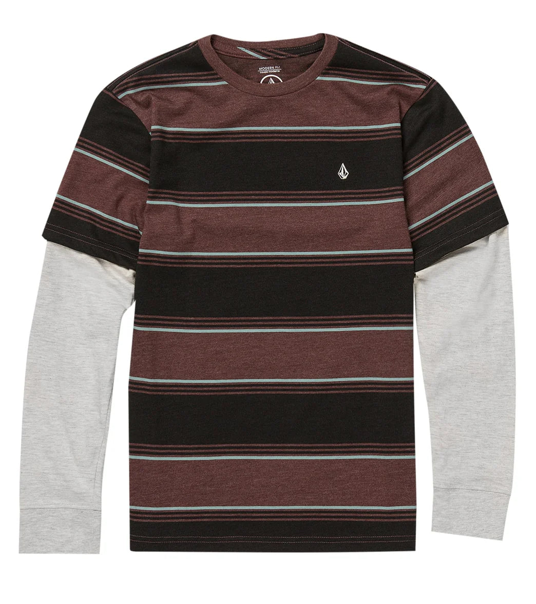 Volcom Boys' Bandstone Twofer Long Sleeve Tee (Big Kid)