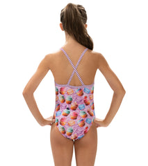 Dolfin Girls' Bon Appetit Printed One Piece Swimsuit (Big Kid)