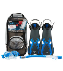 Speedo Reefseeker Mask, Snorkel, and Fin Set