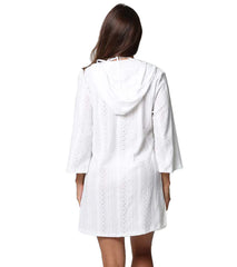 J.Valdi Women's Capri V-Neck Tunic Hoodie