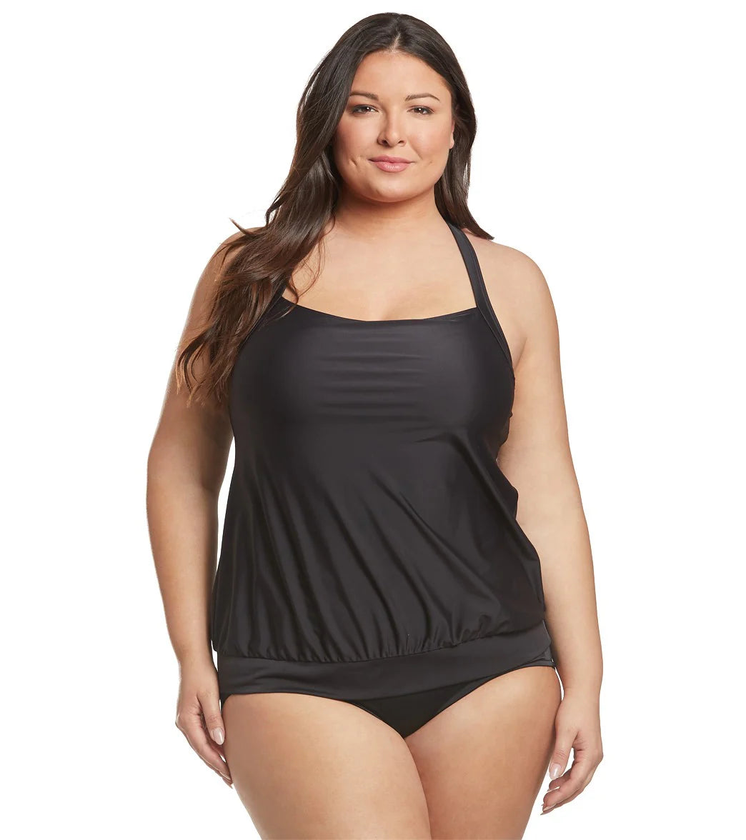 Sporti Plus Size Valentina Blouson Tankini Top