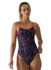 TYR Women's Stipple Durafast Elite Cutoutfit One Piece Swimsuit