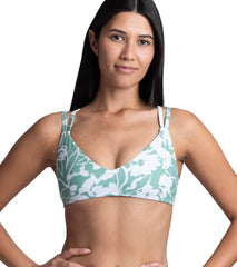 JOLYN's Women's Suzy Floriana V Neckline Adjustable Strap Bikini Top