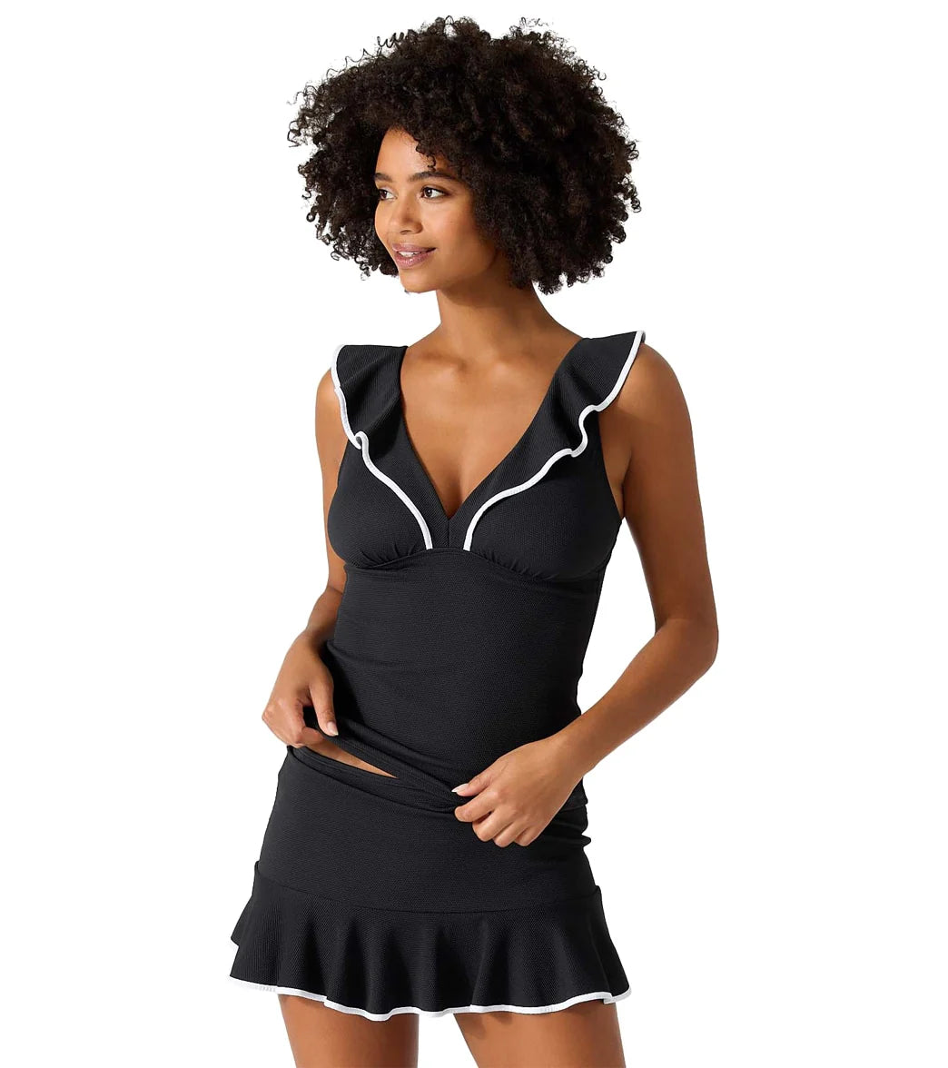 Tommy Bahama Island Cays Cabana Ruffle Tankini Top