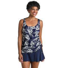 Maxine Women's Gold Leaf Adjustable Tank Swim Dress