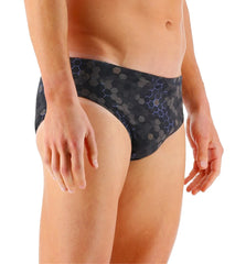 TYR Men's Carbon Hex Racer Brief Swimsuit