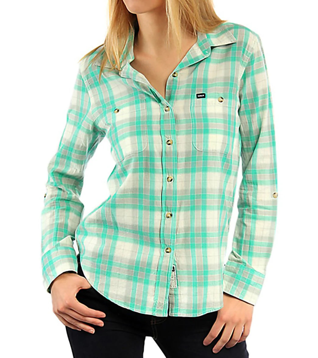 Hurley Girls' Wilson 2 L/S Button Up