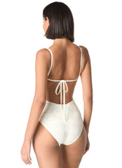 Kate Spade Women's Eyelet Tie Back One Piece Swimsuit