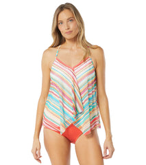 Beach House Women's Sunward Stripe Kerry Mesh Tankini Top
