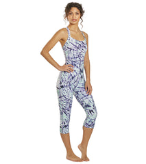 Sporti Active Moonlight Tie Dye One Piece Cropped Swim Unitard