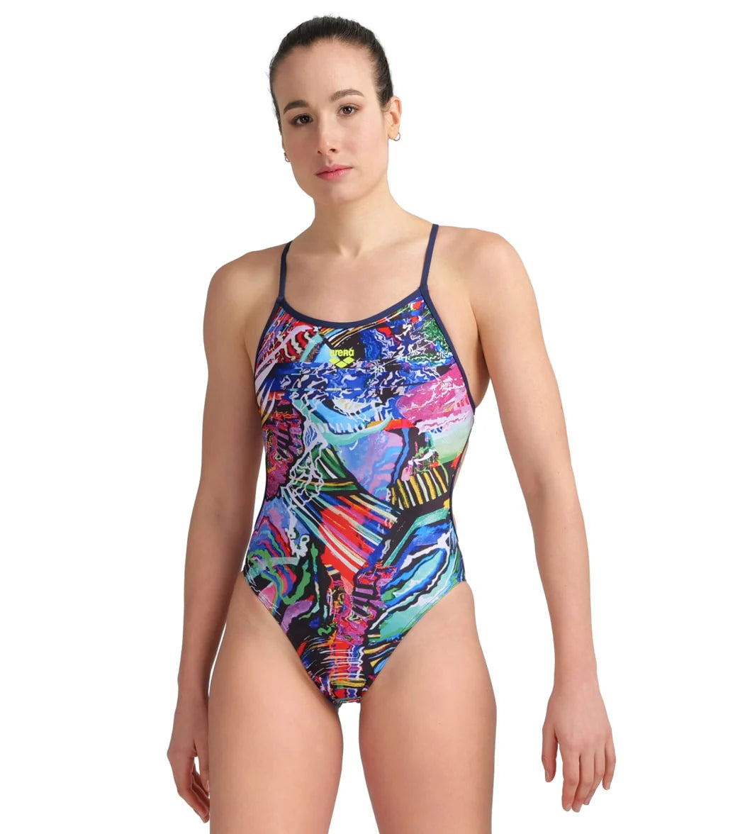 Arena Women's Allover Lace Back One Piece Swimsuit