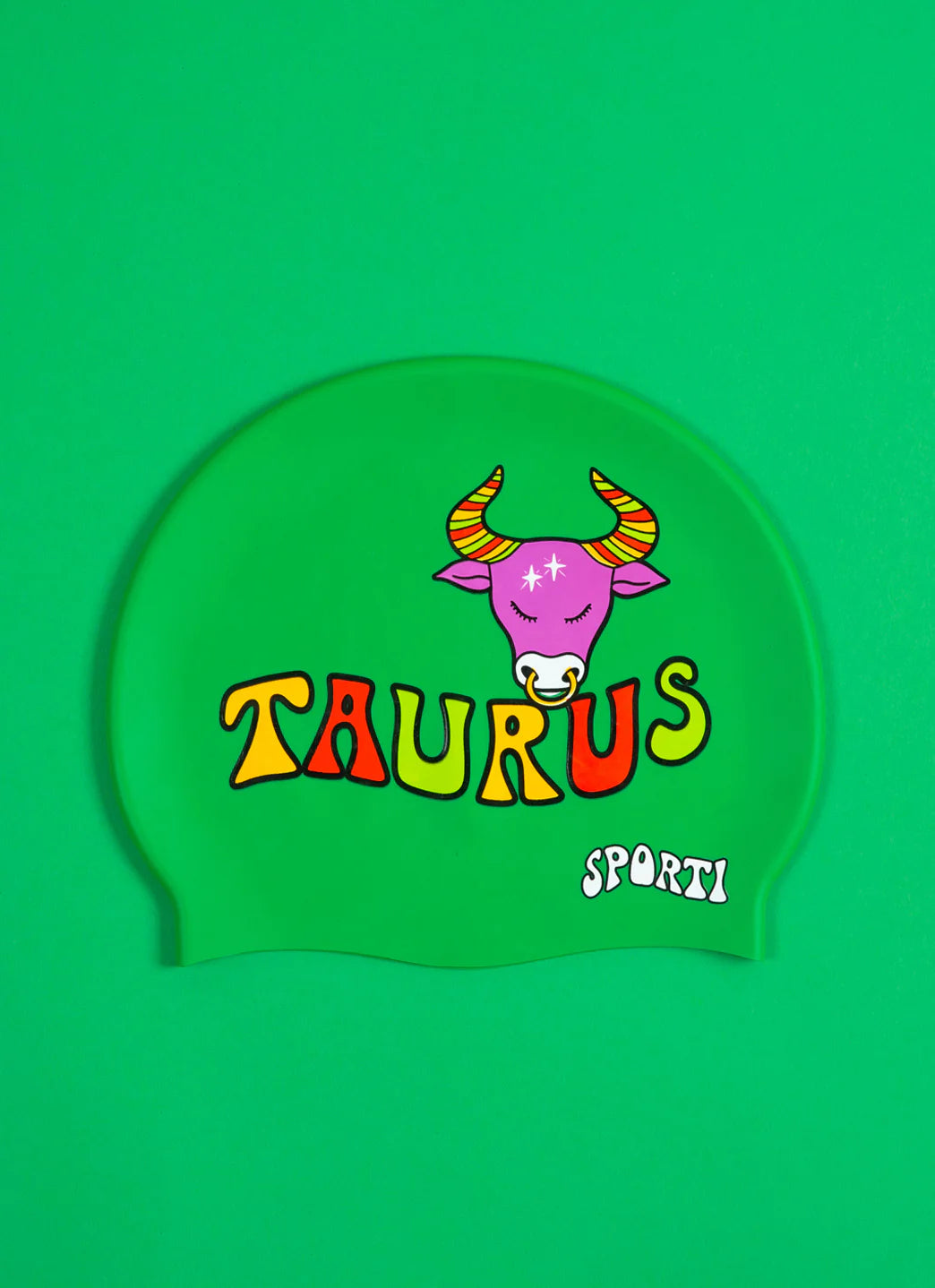 Sporti Groovy Zodiac Taurus Silicone Swim Cap
