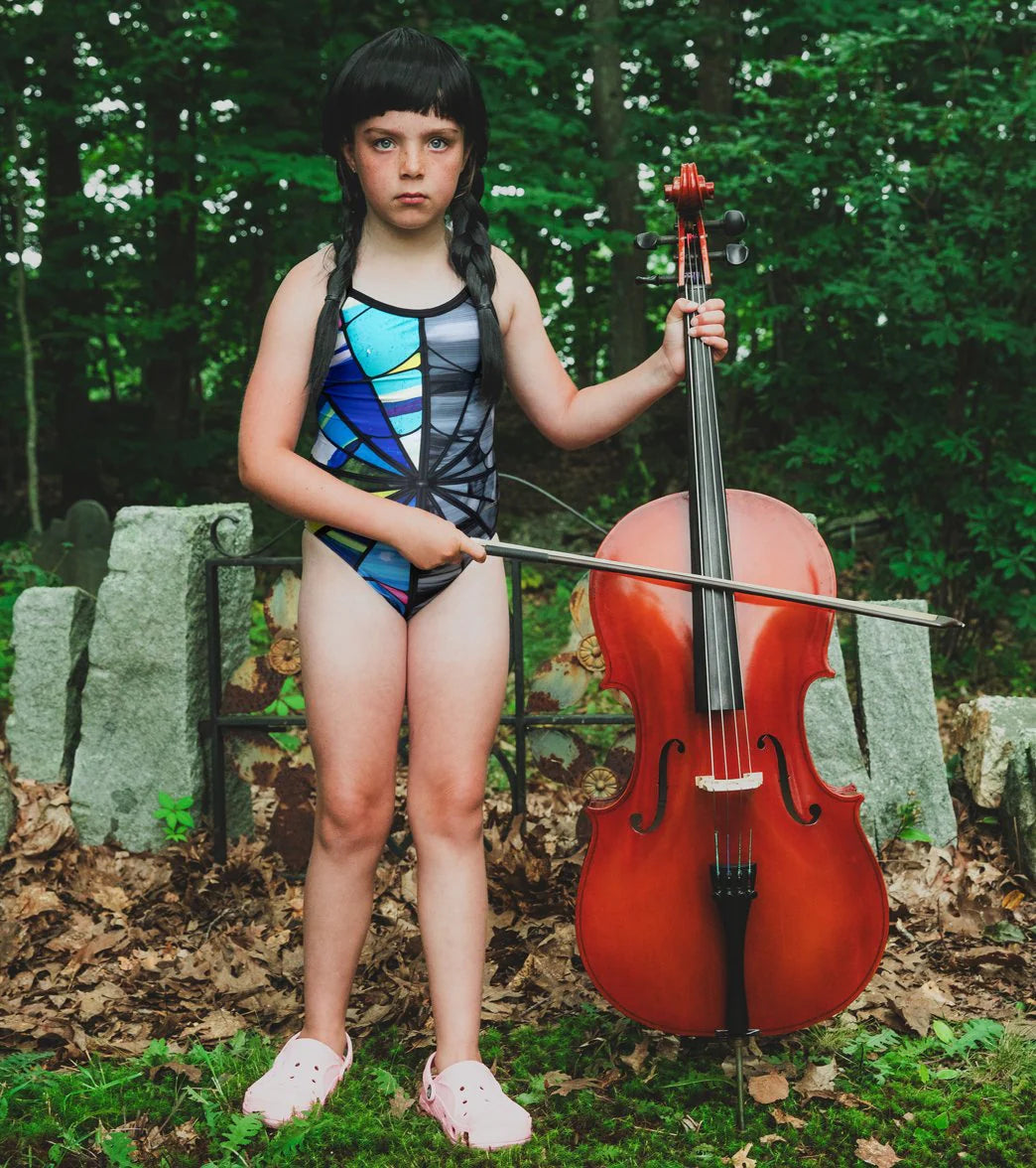 Sporti Wednesday's Web Thin Strap One Piece Swimsuit Youth (22-28)