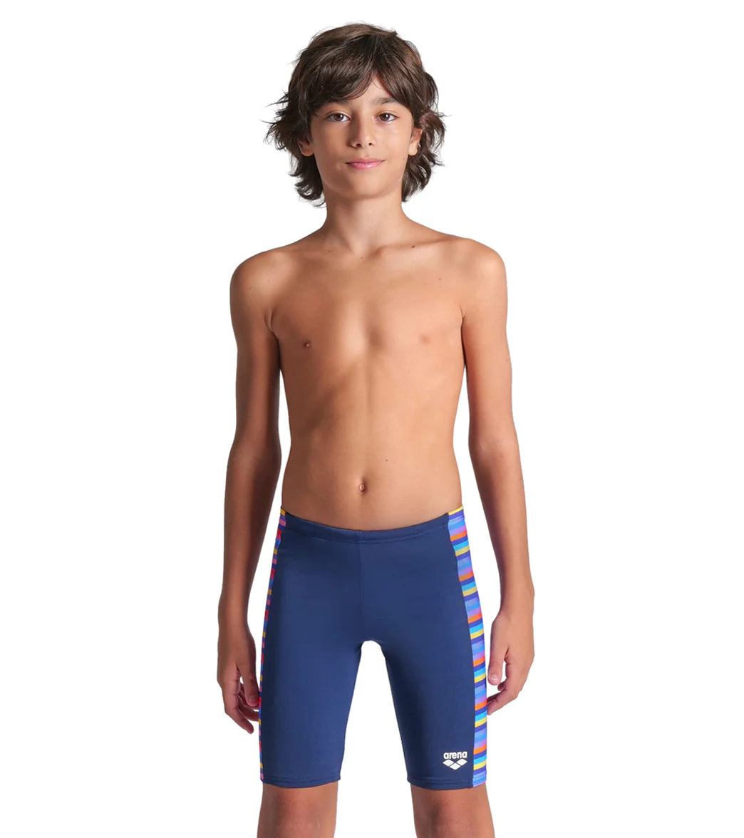 Arena Boys' Racing Stripe Jammer Swimsuit (Little Kid, Big Kid)