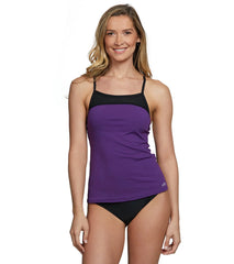 Dolfin Women's Aquashape Solid Triple Crossback Chlorine Resistant Tankini Top