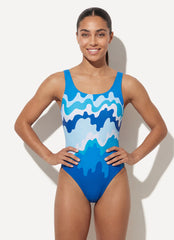 Sporti Wave Hello Wide Strap One Piece Swimsuit (22-44)