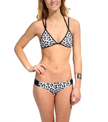 Hurley Women's Leopard Fixed Triangle Bikini Top
