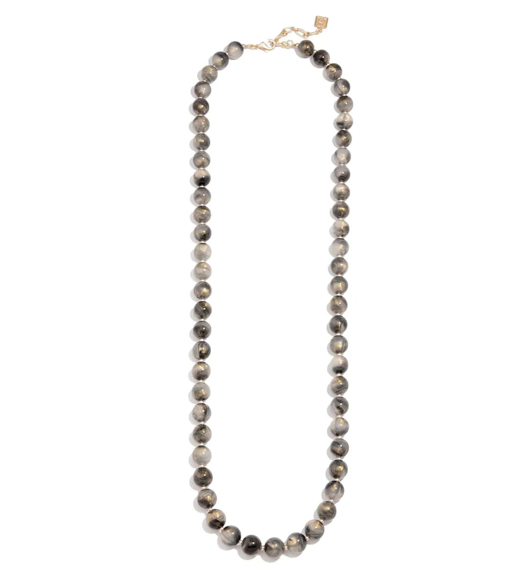 Zenzii Iridescent Beaded Long Necklace