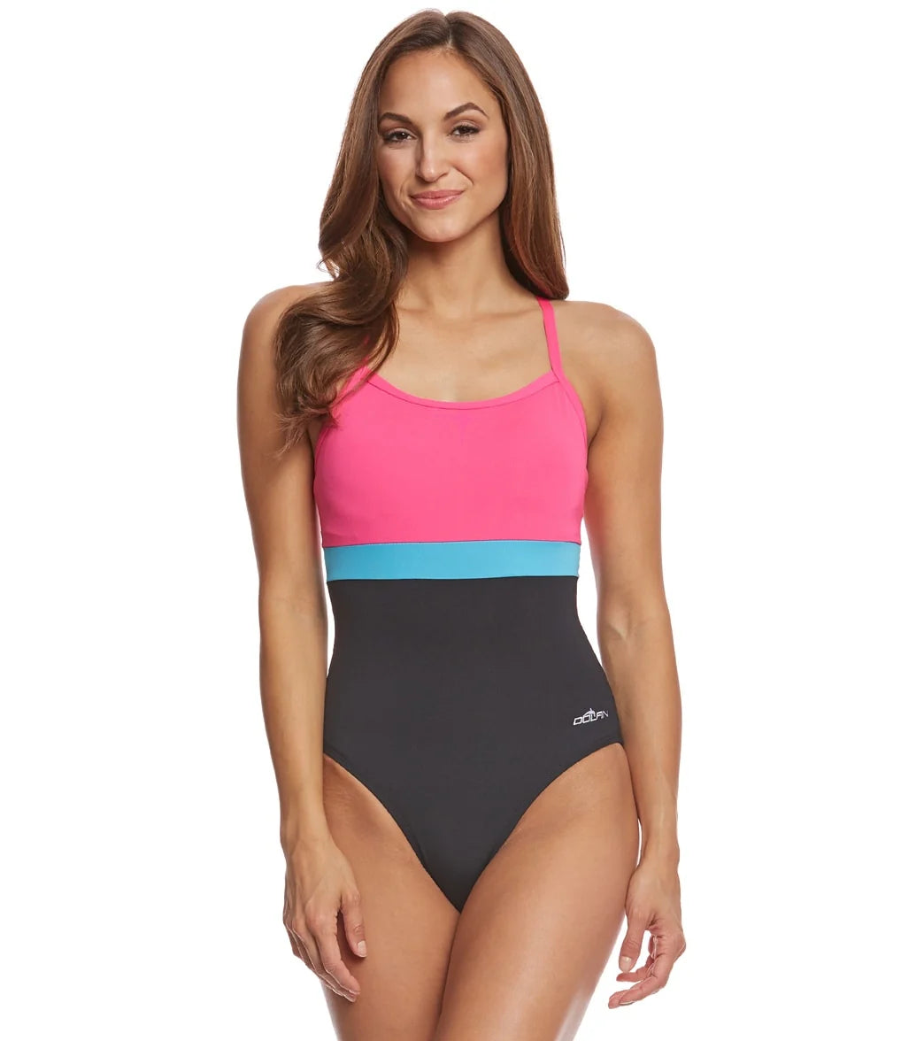 Dolfin Aquashape Women's Cross Back Chlorine Resistant One Piece Swimsuit