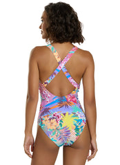 Johnny Was Women's Zeru Cross Back One Piece Swimsuit