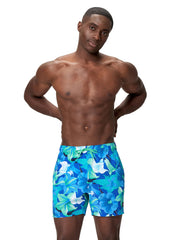 Speedo Men's All Over Print Redondo Edge 16" Volley Swim Trunks