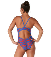 Speedo Women's ST Vortex Maze Flyback One Piece Swimsuit