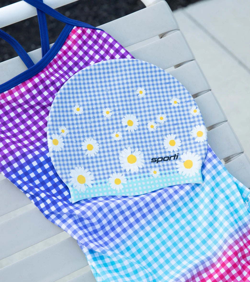 Sporti x Alex Walsh Picnic Daisy Silicone Swim Cap