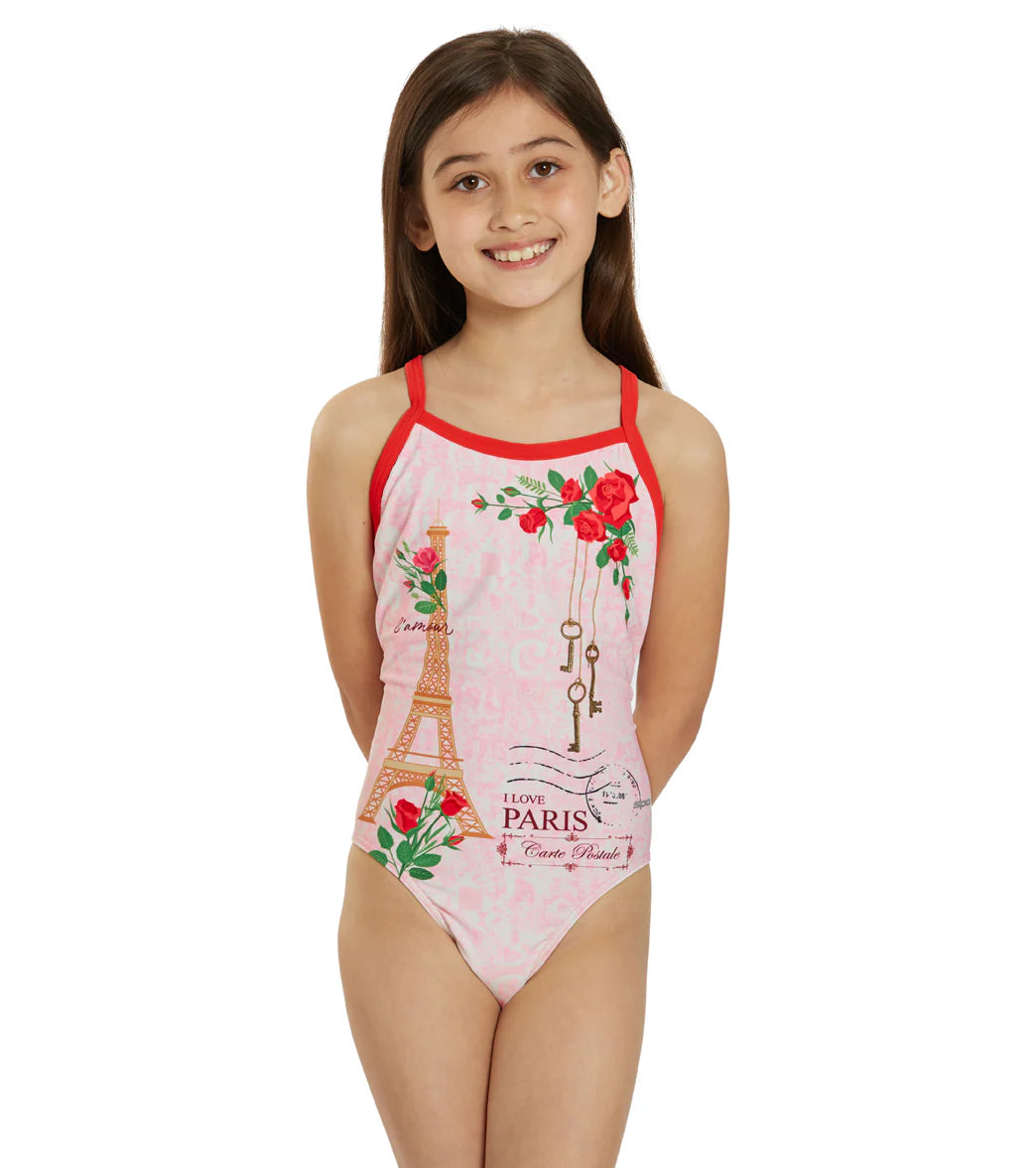Sporti Paris Mon Amour Thin Strap One Piece Swimsuit (22-44)