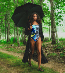 Sporti Wednesday's Web Thin Strap One Piece Swimsuit