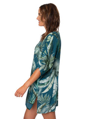 Jantzen Women's Palm Toile Surplice Celia Cover Up