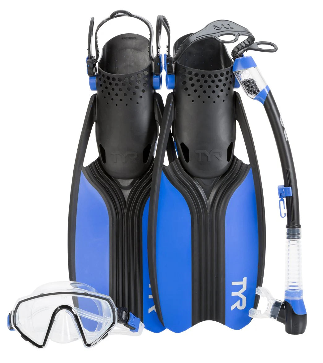 TYR Voyager Mask, Snorkel and Fin Set