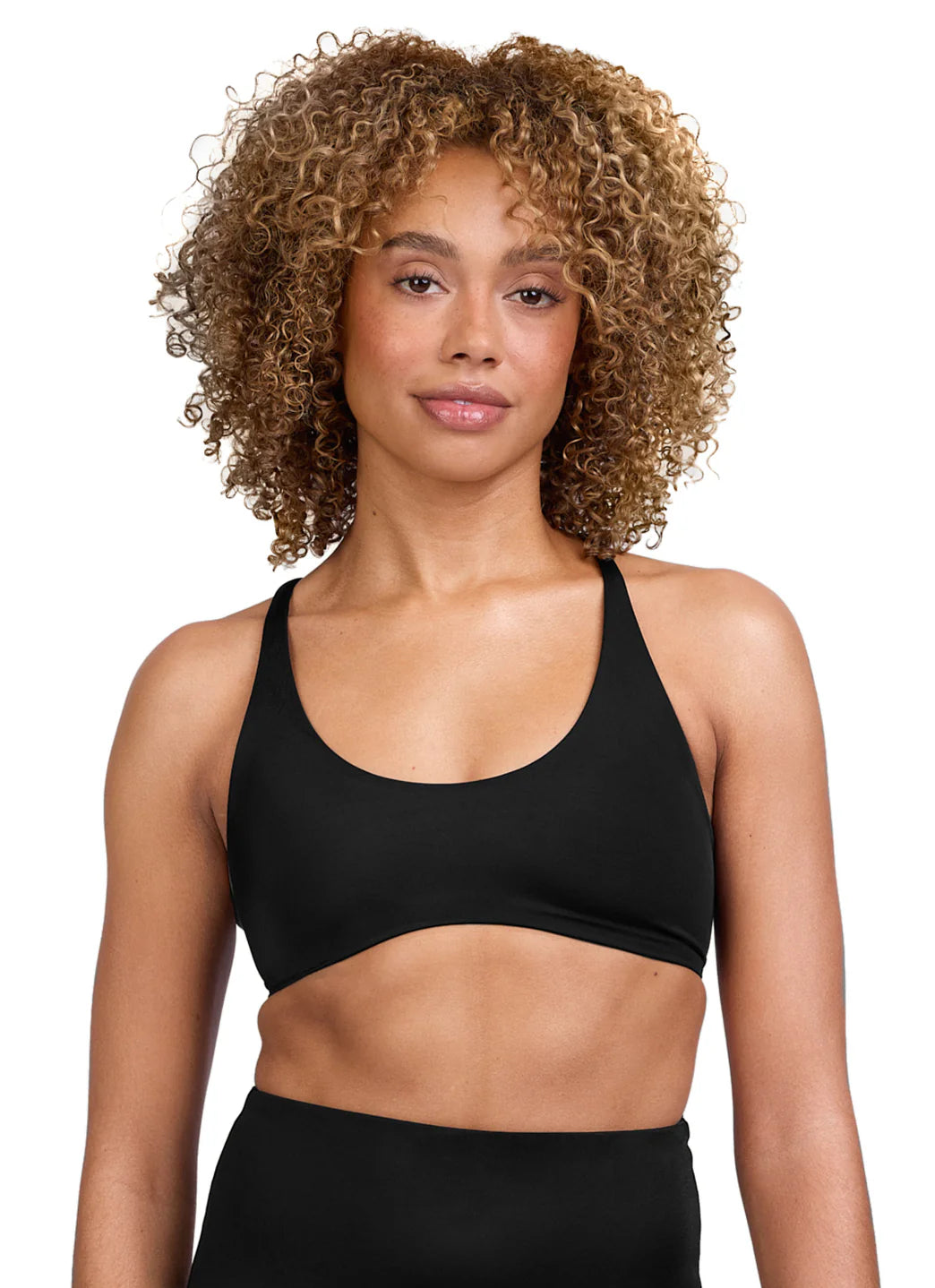 JOLYN Women's Blake Solid Tie-Back Bikini Top