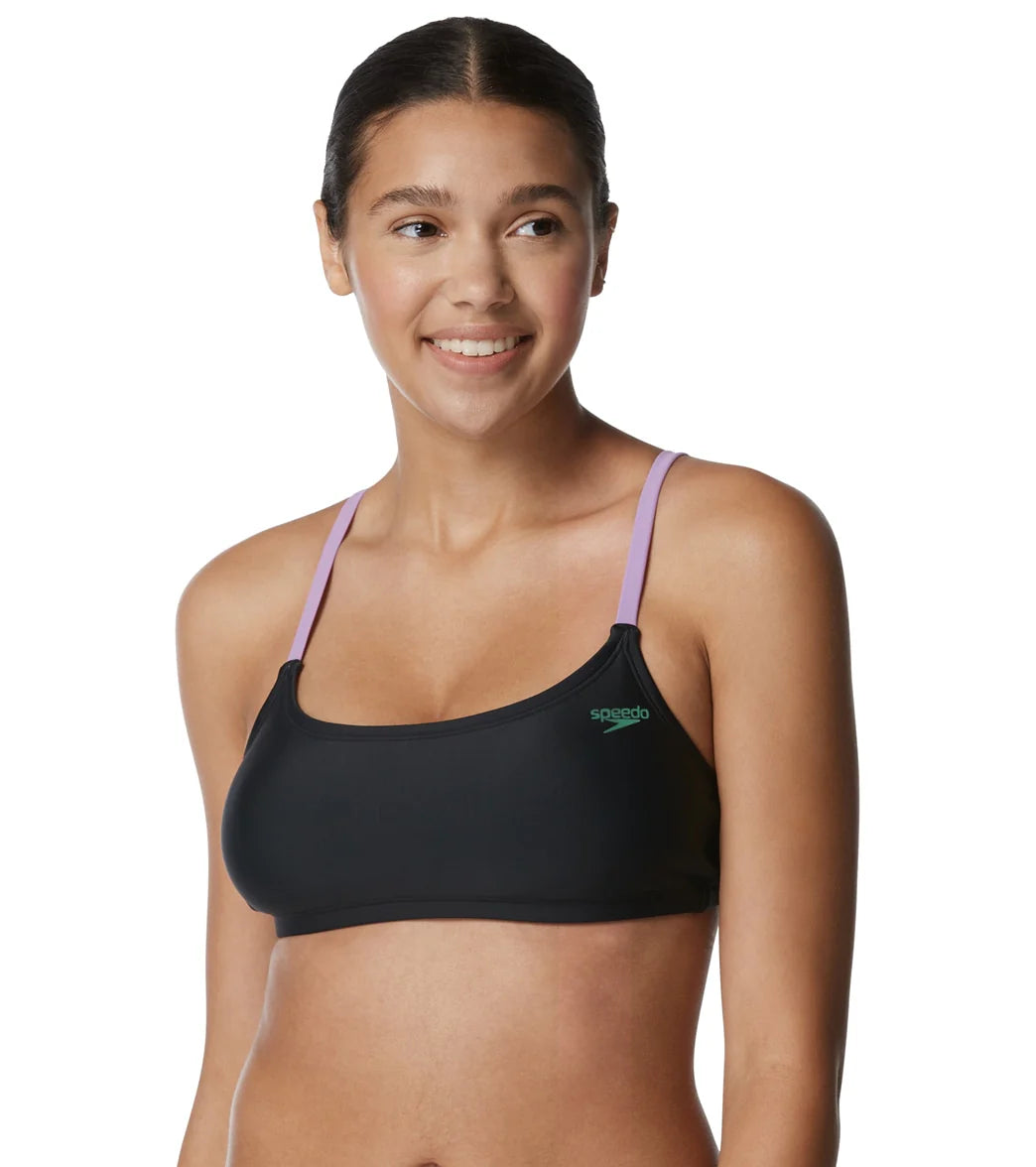 Speedo Women's Strappy Scoopneck Bikini Top