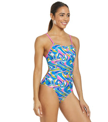 Sporti Glitz Foil Micro Back One Piece Swimsuit