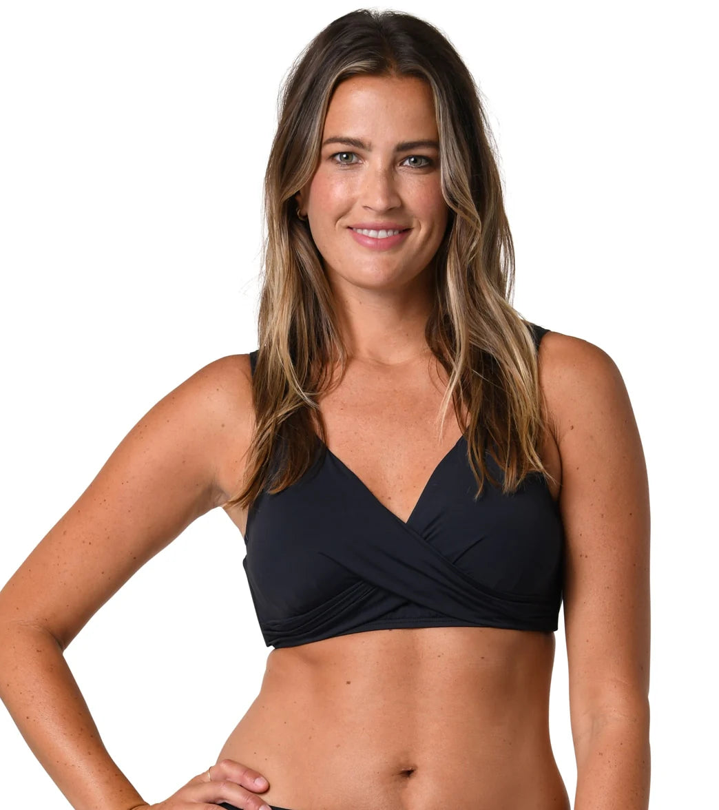 Jantzen Women's Solid Surplice Bikini Top