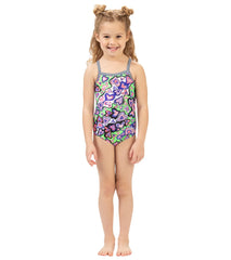 Dolfin Girls' I Heart U One Piece Swimsuit (Toddler, Little Kid)