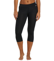 Dolfin Women's Solid Aqua Swim Capri Leggings