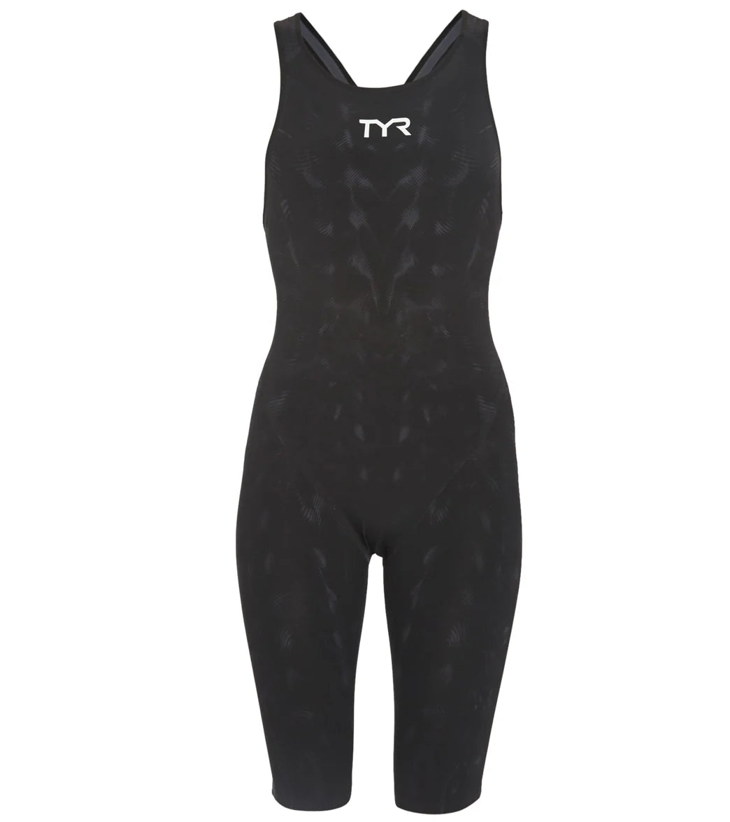 TYR Women's Venzo Phantom Genesis Open Back Kneeskin Tech Suit Swimsuit