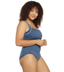 TYR Women's Solid Square Neck Controlfit Chlorine Resistant One Piece Swimsuit