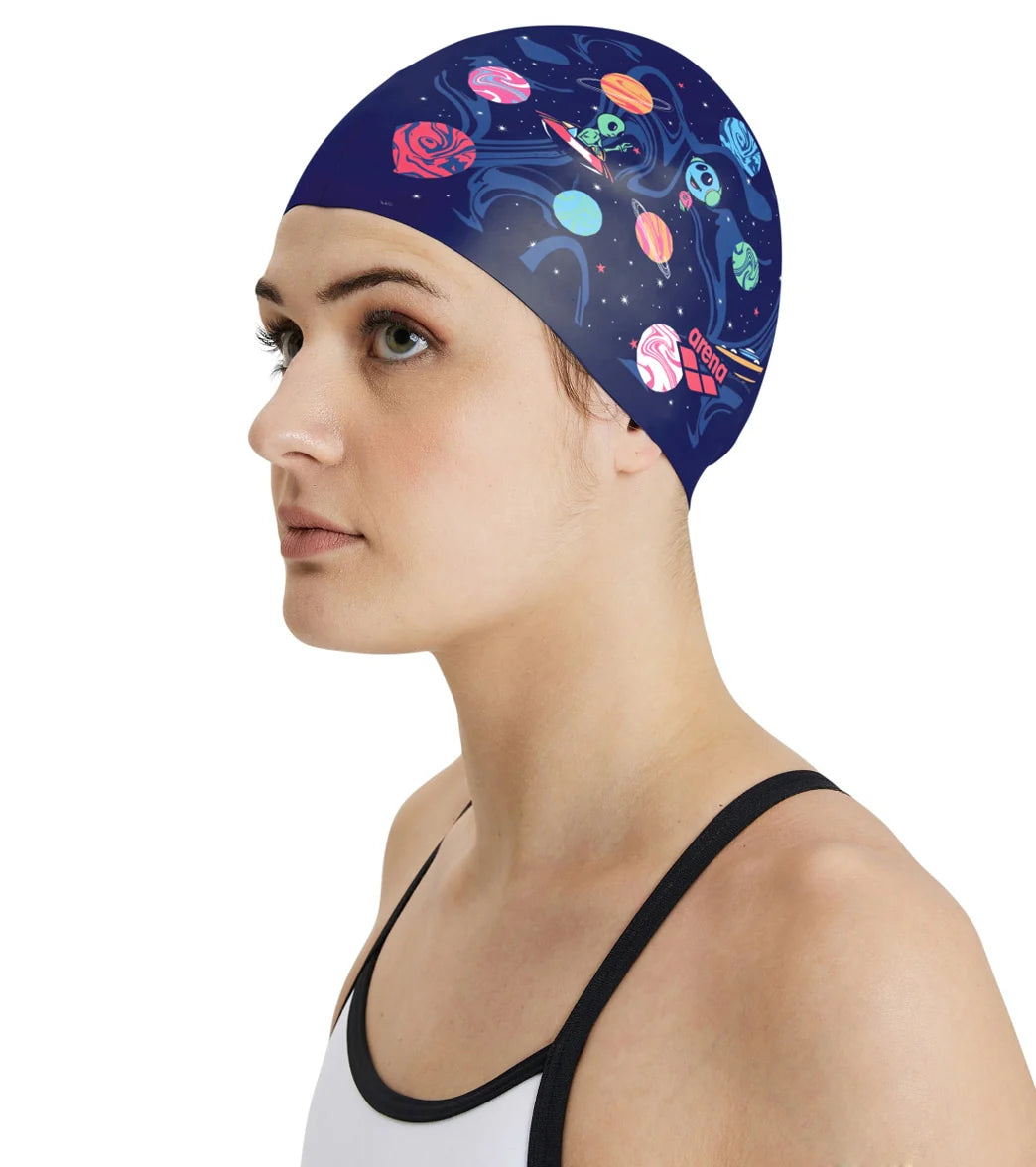 Arena Drew Kibler Space Aliens Flat Silicone Swim Cap