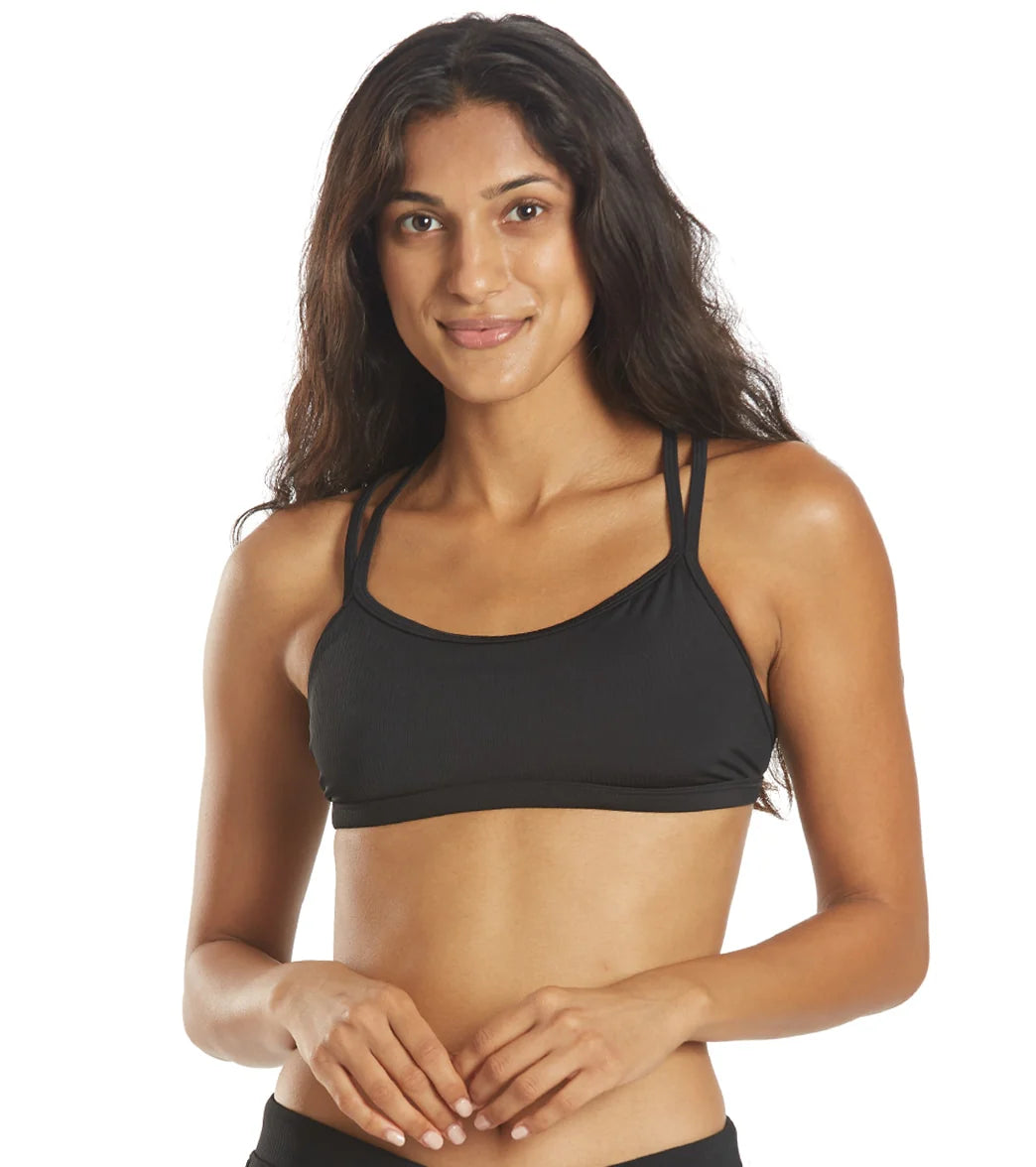 Sporti Active Ribbed Double Cross Workout Bikini Top