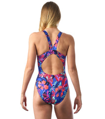 EQ Swimwear Women's Tahitian Floral Harmony Long Torso One Piece Swimsuit