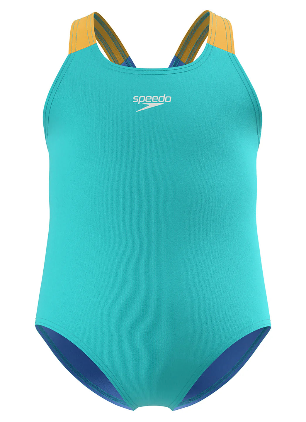 Speedo Girls' Color Block Medalist One Piece Swimsuit (Baby, Toddler, Little Kid)