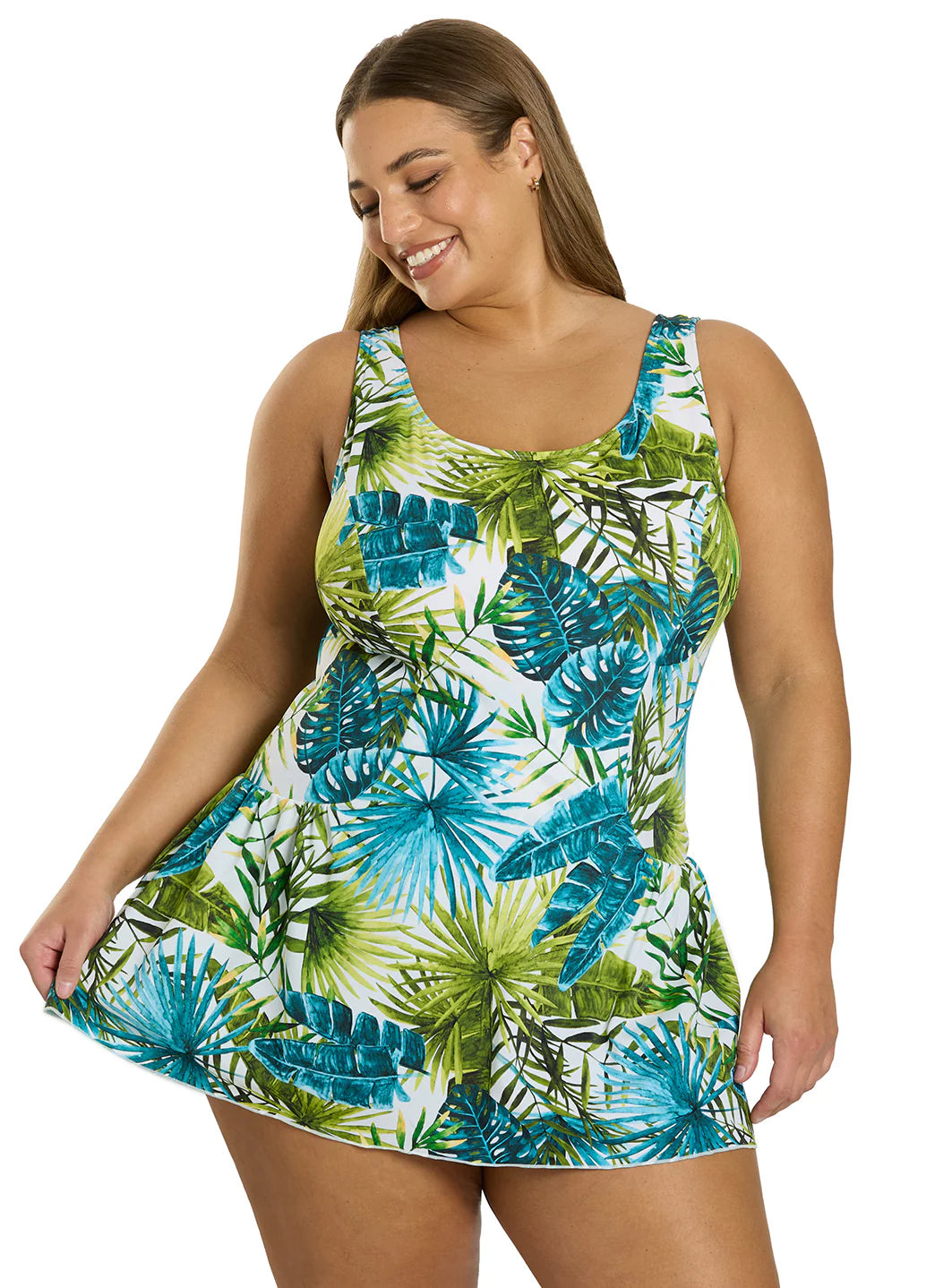 Sporti Plus Size Palm Royale Swim Dress