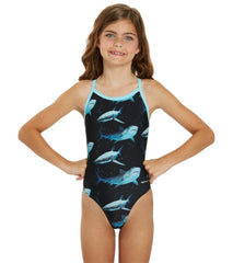 Sporti Sharkies Thin Strap One Piece Swimsuit Youth (22-28)