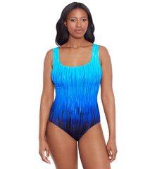 Longitude Women's High Energy Triple Cross Back Back Tank One Piece Swimsuit